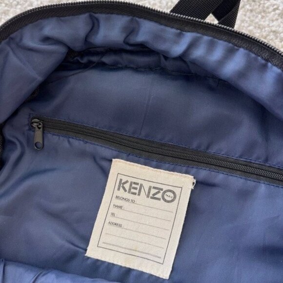 KENZO Navy Multi Colour Cotton Printed Satchel - Rare Edition - Picture 5 of 12